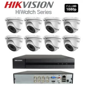 2 Megapixel Complete Full HD Set Van 8 Dome’s + 1TB HDD