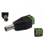 Female DC Schroefconnector, 5.5 x 2.1mm