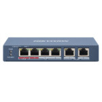 6 poorts PoE switch (4x PoE en 2x uplink) 250meter PoE bereik