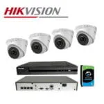 4 Megapixel set met 4 IP Turret Dome Camera's + 1TB HDD